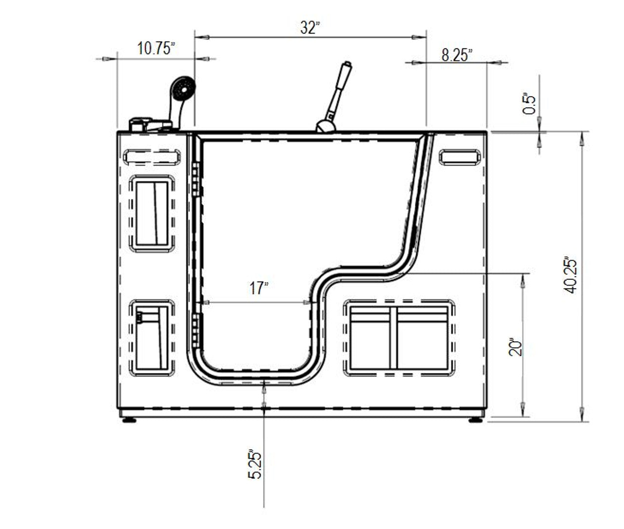 Homeward Bath Hydrolife Deluxe XL Walk-in Tub